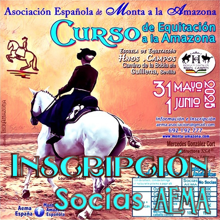 Inscripción Curso AEMA Guillena 31 mayo-1 junio 25 ≈Socias≈